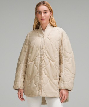 Beige Lululemon Quilted Light Insulation Women Coats & Jackets | NZ_LuLu89354