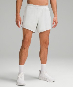 Beige White Lululemon Fast and Free Lined 6" Men Shorts | NZ_LuLu80348