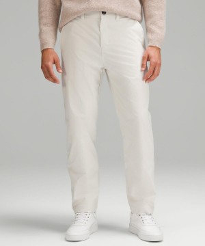 Beige White Lululemon Relaxed-Tapered Smooth Twill Men Pants | NZ_LuLu87241