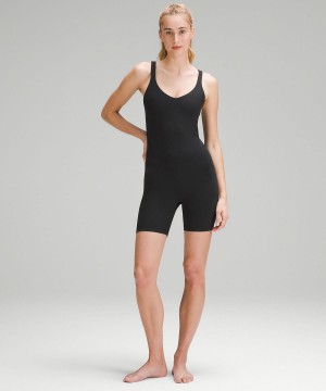 Black Lululemon Align™ 6" Women Bodysuit | NZ_LuLu95535