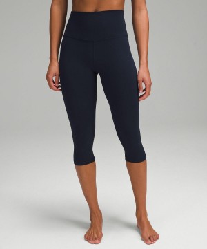 Black Lululemon Align™ High-Rise Crop 17" Women Leggings | NZ_LuLu23622