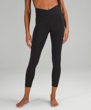 Black Lululemon Align™ V-Waist25" Women Pants | NZ_LuLu96906