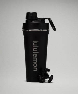 Black Lululemon Back to Life Shaker Bottle 24oz Women Water Bottles | NZ_LuLu97800