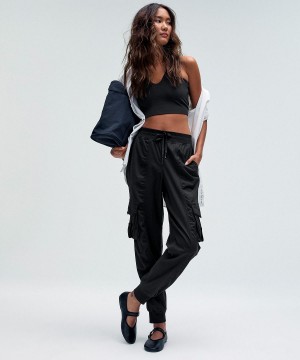 Black Lululemon Dance Studio Relaxed-Fit Mid-Rise Cargo Women Pants | NZ_LuLu98297