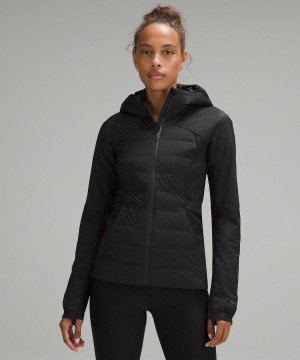 Black Lululemon Down For It All Hooded Women Coats & Jackets | NZ_LuLu23580