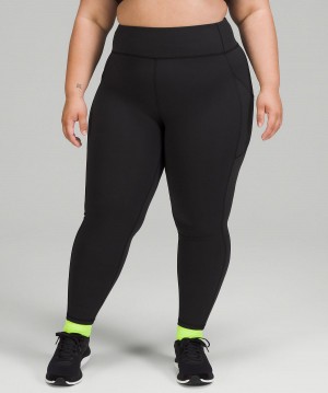 Black Lululemon Invigorate High-Rise Tight 25" Women Leggings | NZ_LuLu89604