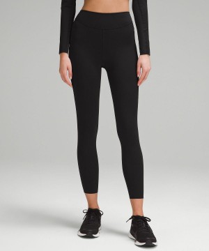 Black Lululemon Nulux Reflective High-Rise Track Tight 25" Women Leggings | NZ_LuLu76186