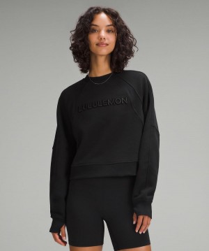 Black Lululemon Scuba Oversized Pullover Women Hoodies & Sweatshirts | NZ_LuLu95526