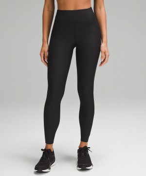 Black Lululemon SenseKnit Running High-Rise Tight 28" Women Leggings | NZ_LuLu50509