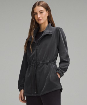 Black Lululemon Softstreme Cinch-Waist Jacket Women Hoodies & Sweatshirts | NZ_LuLu59394