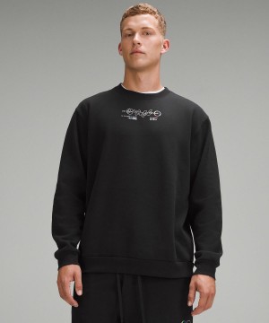 Black Lululemon Steady State Crew Men Hoodies & Sweatshirts | NZ_LuLu90930