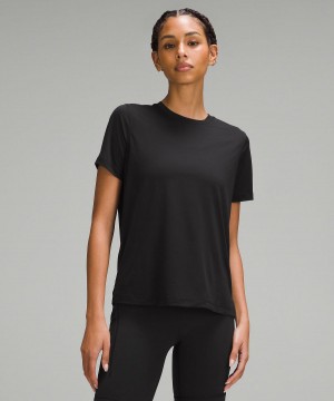 Black Lululemon Ultralight Hip-Length Women T Shirts | NZ_LuLu58487