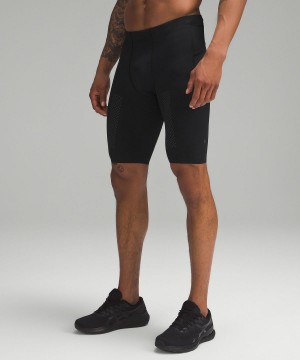 Black Lululemon Vital Drive Training Half Tight 10" Men Shorts | NZ_LuLu81912