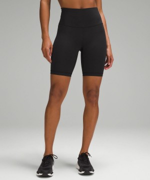 Black Lululemon Wunder Train High-Rise 8" Women Shorts | NZ_LuLu99044