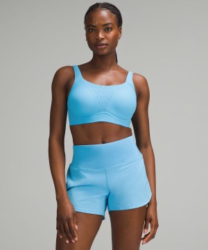 Blue Light Lululemon Run Times Women Sports Bra | NZ_LuLu91139