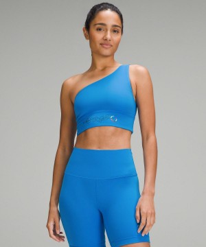 Blue Lululemon Align™ Asymmetrical Light Support, A/B Cup Women Sports Bra | NZ_LuLu54653