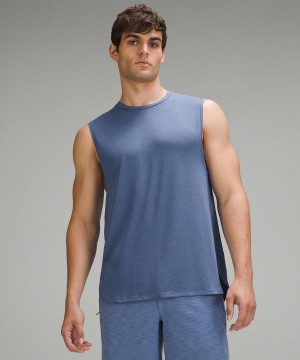 Blue Lululemon Balancer Tank Top Men Shirts | NZ_LuLu12040