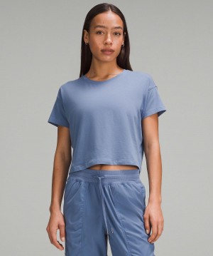 Blue Lululemon Cates T-Shirt Women Shirts | NZ_LuLu73492