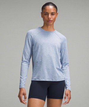 Blue Lululemon License to Train Classic-Fit Women Long Sleeve Shirts | NZ_LuLu36661