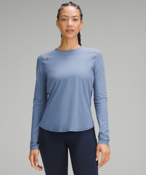 Blue Lululemon Sculpt Long-Sleeve Women T Shirts | NZ_LuLu58683