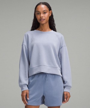 Blue Lululemon Softstreme Perfectly Oversized Cropped Crew Women Hoodies & Sweatshirts | NZ_LuLu53601