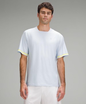 Blue Lululemon Tennis Short-Sleeve Men Shirts | NZ_LuLu58819