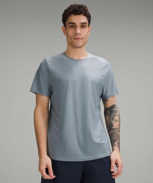 Blue Lululemon Ultra-Soft Nulu Short-Sleeve T-Shirt Men Shirts | NZ_LuLu97912