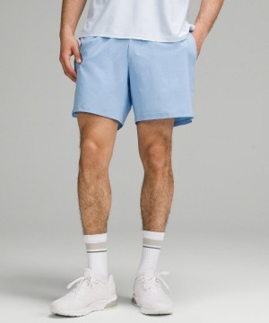 Blue Lululemon Vented Tennis 6" Classic Fit Men Shorts | NZ_LuLu87568