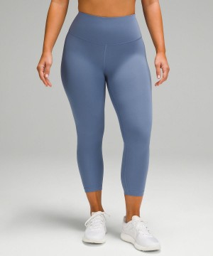 Blue Lululemon Wunder Train Contour Fit High-Rise Crop 23" Women Leggings | NZ_LuLu28254