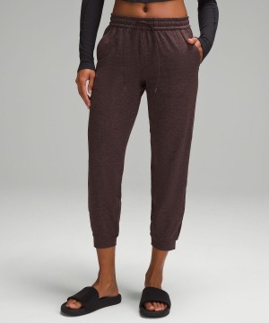 Brown Lululemon Soft Jersey Classic-Fit Mid-Rise Women Pants | NZ_LuLu53468