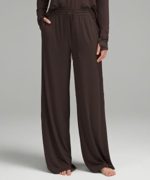 Coffee Lululemon Modal High-Rise Wide-Leg Lounge Women Pants | NZ_LuLu71961