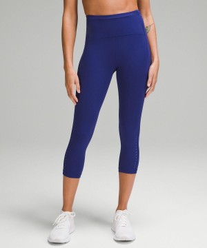 Dark Blue Lululemon Swift Speed High-Rise Crop 21" Women Leggings | NZ_LuLu10862