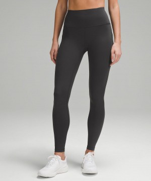 Deep Grey Lululemon Wunder Train High-Rise Tight with Pockets 28" Women Leggings | NZ_LuLu44361