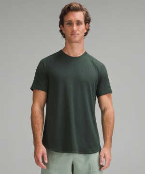 Green Lululemon License to Train Short-Sleeve Men Shirts | NZ_LuLu51560