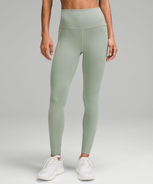 Green Lululemon Wunder Train High-Rise Tight with Pockets 28" Women Leggings | NZ_LuLu16573