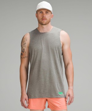 Grey Lululemon Fast and Free Trail Running Tank Top Men Shirts | NZ_LuLu73167