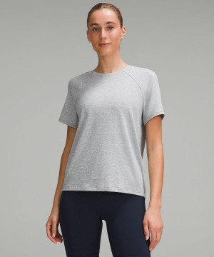 Grey Lululemon License to Train Classic-Fit Women T Shirts | NZ_LuLu66100