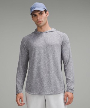 Grey Lululemon License to Train Hoodie Men Long Sleeve Shirts | NZ_LuLu11950