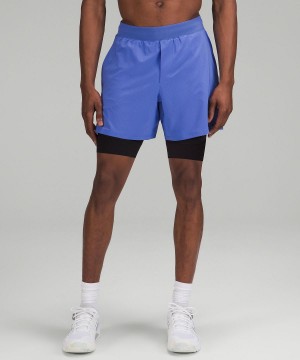 Indigo Lululemon Vented Tennis Men Shorts | NZ_LuLu94025