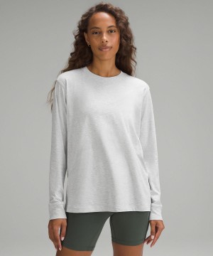 Light Grey Lululemon All Yours Long-Sleeve Women Shirts | NZ_LuLu15133