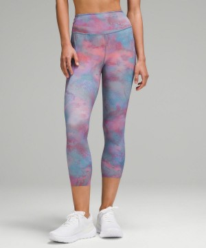 Multicolor Lululemon Fast and Free High-Rise Crop 23" Pockets Women Leggings | NZ_LuLu89366