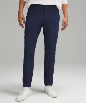 Navy Lululemon ABC Slim-Fit 5 Pocket 32"L Men Pants | NZ_LuLu49593