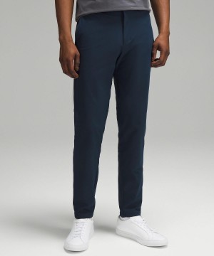 Navy Lululemon Commission Slim-Fit 34" Men Pants | NZ_LuLu41666