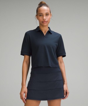 Navy Lululemon Swiftly Tech Short-Sleeve Women Polo Shirts | NZ_LuLu13827