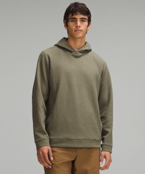 Olive Lululemon Textured Double-Knit Cotton Men Hoodies & Sweatshirts | NZ_LuLu37651