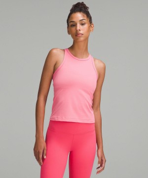 Pink Lululemon Align™ Waist-Length Racerback Women Tank Top | NZ_LuLu66219