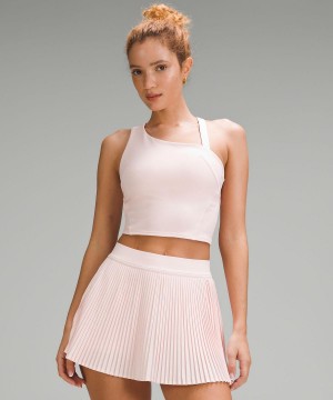 Pink Lululemon Everlux Asymmetrical Tennis Women Shirts | NZ_LuLu87053