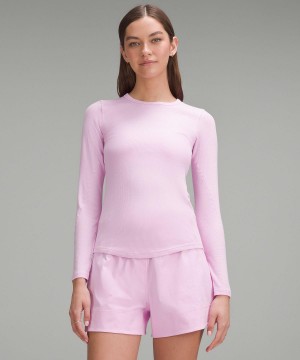 Pink Lululemon Hold Tight Long-Sleeve Women Shirts | NZ_LuLu90298