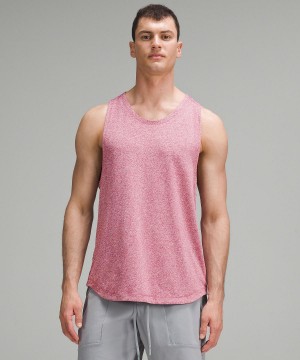 Pink Lululemon License to Train Men Tank Top | NZ_LuLu62830