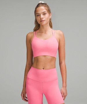 Pink Lululemon Like a Cloud Longline Women Sports Bra | NZ_LuLu54912